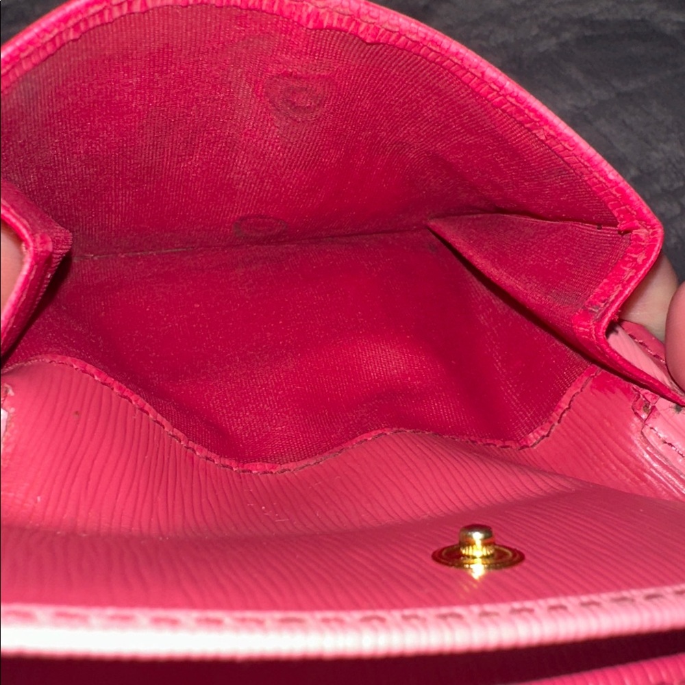 Prada Coral Pink Compact Trifold Wallet - Picture 10 of 14